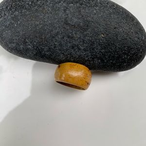 Boho Mustard coconut shell ring